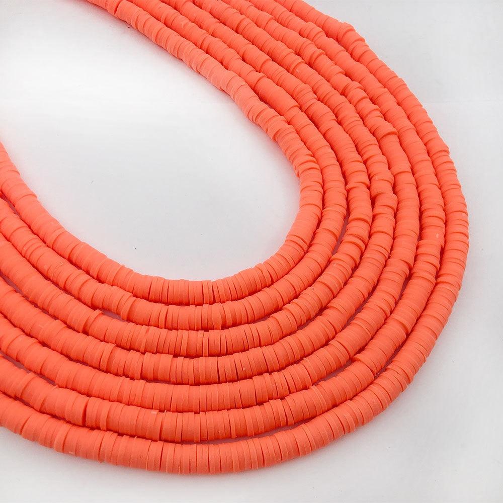 350pcs 6mm Flat Round Beads Loose Spacer Beads for Jewelry Making Women Needlework Bracelet Necklace Earrings Flat Round Loose Handmade Spacer Beads