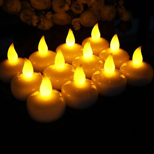 3/6Pcs LED Flameless Waterproof Candle Flameless Flickering Tea Light Candles Battery Operated Floating Candles for Wedding Centerpiece Pool & SPA Warm Light Flickering Tea Candles Battery Powered For Wedding Home Birthday Party Decoration