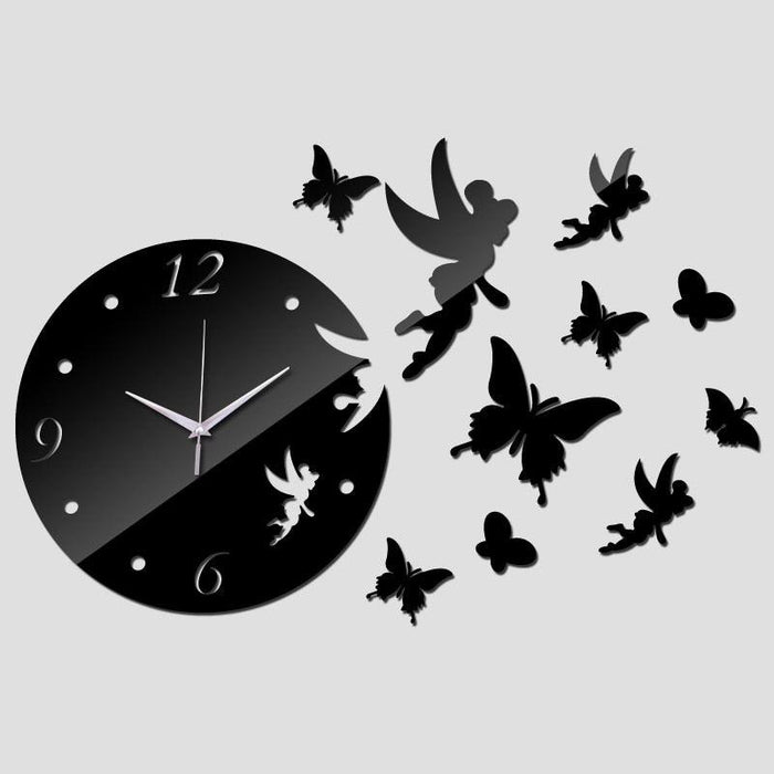 3D Acrylic Mirror Wall Stickers Creative Black Modern Acrylic Mirror Surface 3D Simple Wall Stickers Decor Clocks Numbers Stickers for Home Office Decorations Gift Modern Living Room Quartz Clock Watch Home Decoration Clocks