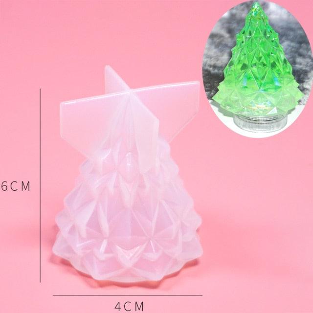 3D Christmas Tree Candle Mold DIY Scented Candle Christmas Tree Silicone Mold Candle Soap Mold Flexible Mold For Candle Making Pine Tree Molds DIY Cake Decorating Candle Silicone Mold Pine Tree Resin Soap Mold Christmas Gift Craft Home Decor