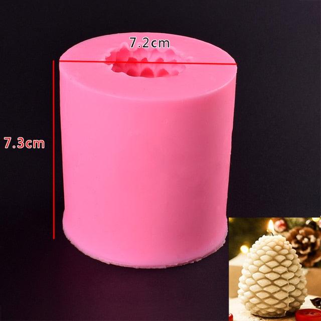 3D Christmas Tree Candle Mold DIY Scented Candle Christmas Tree Silicone Mold Candle Soap Mold Flexible Mold For Candle Making Pine Tree Molds DIY Cake Decorating Candle Silicone Mold Pine Tree Resin Soap Mold Christmas Gift Craft Home Decor