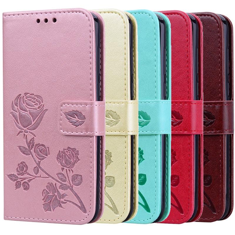 3D Embossing Flip Leather Case For Xiaomi Redmi Note 7 6 Pro 5 4 Redmi 7 7A GO 6A 5A 4X 5 Plus S2 3S Mi A2 Lite A2Lite A1 Magnetic Wrist Strap Flip Shockproof Leather Case