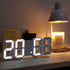 3D Large LED Digital Wall Clock 3D LED Wall Clock with Remote Control 12/24 H Time/Date Display Nightlight Alarm Clock Digital Clock Brightness to Adjust Temperature Date Time Celsius Nightlight Display Table Desktop Clocks Alarm Clock For Living Room