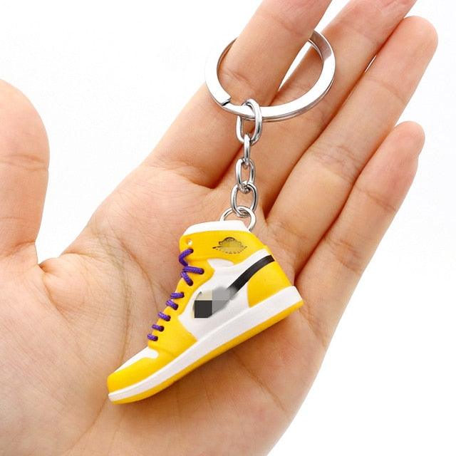 3D Mini Basketball Shoes Keychain For Men Boys Basketball Shoes Sneaker Sports Collection Mini Retro Shoe Keychains Rubber Sneaker Keychains Model Car Keychains Sneakers Enthusiast Keyring Auto Backpack Pendant Gift