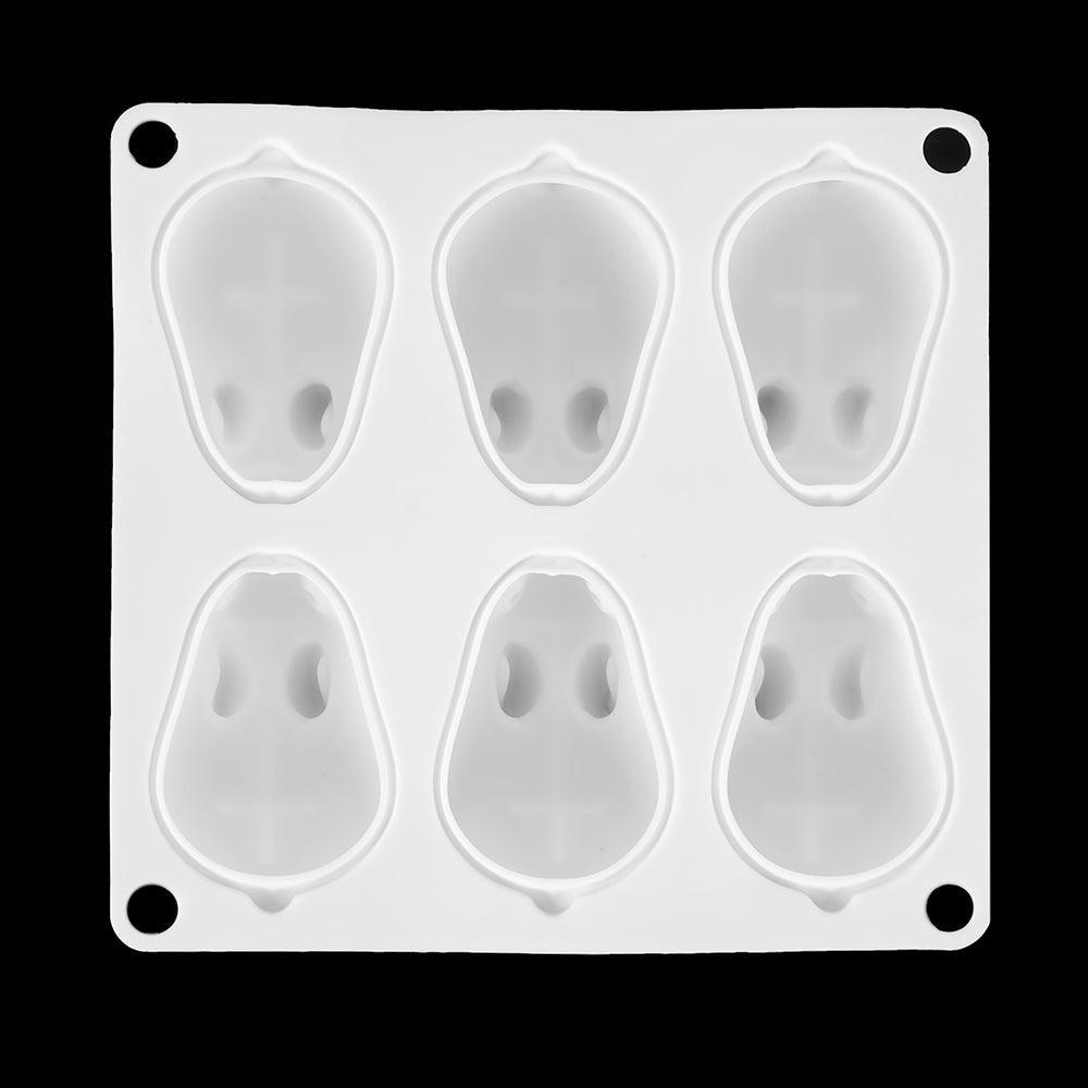 3D Rabbit Shape Silicone Cake Mold 6-cavity Mousse Dessert Baking Bunny Mold Chocolate Bakeware Pastry Decorating Mould Easter Bunny Chocolate Silicone Mold For Baking Rabbit Shape