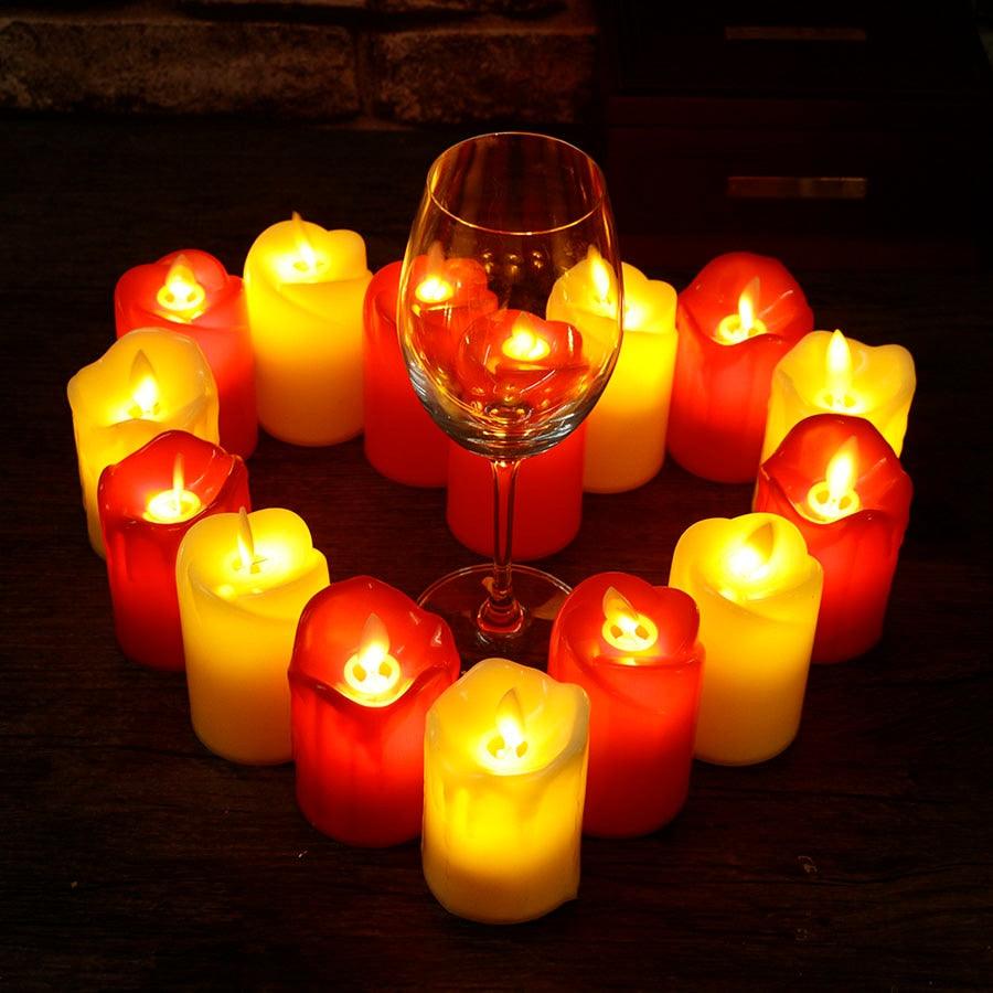 3pcs Led Flameless Candle Flameless Candles Led Candles Battery Operated Candles Plastic Simulated flame LED Birthday Candle Lights Christmas Wedding Party Home Decoration