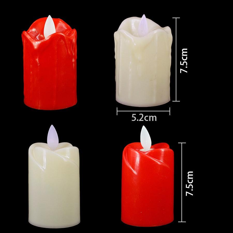 3pcs Led Flameless Candle Flameless Candles Led Candles Battery Operated Candles Plastic Simulated flame LED Birthday Candle Lights Christmas Wedding Party Home Decoration