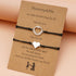 3Pcs/Set Charm Friendship Sister Bracelets Best Friend Bracelet With Card Friendship Bff Matching Distance Heart Bracelet Gifts For Women Girls Teen Men