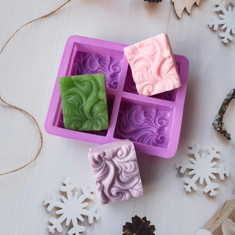 4-Cavity Wavy Flower Silicone Handmade Soap Mold Cake Mold Aromatherapy Plaster Mold Essential Oil Soap Mold 4-Cavity Ocean Wave Soap Mold, Silicone Sea Wave Cake Pan - ALLURELATION - 544, Baking Cup, Baking Mold, Baking Tools, Best Selling Molds, Cake Molds, Cavity Mold, Chocolate Mold, Cookie Molds, Cupcake, Decoration Molds, Decoration Tool, Donut Molds, Fondant Mold, Food Decoration, Kitchen Accessories, Kitchen Baking Mold, Latest Molds, Molds, Moulds, No Peculiar Smell - Stevvex.com