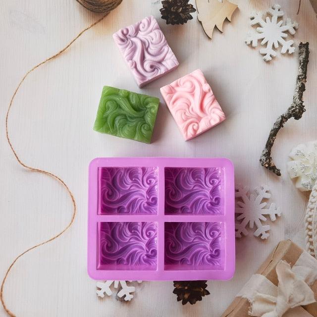 4-Cavity Wavy Flower Silicone Handmade Soap Mold Cake Mold Aromatherapy Plaster Mold Essential Oil Soap Mold 4-Cavity Ocean Wave Soap Mold, Silicone Sea Wave Cake Pan - ALLURELATION - 544, Baking Cup, Baking Mold, Baking Tools, Best Selling Molds, Cake Molds, Cavity Mold, Chocolate Mold, Cookie Molds, Cupcake, Decoration Molds, Decoration Tool, Donut Molds, Fondant Mold, Food Decoration, Kitchen Accessories, Kitchen Baking Mold, Latest Molds, Molds, Moulds, No Peculiar Smell - Stevvex.com