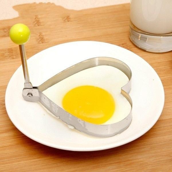 4 Style Stainless Steel Egg Shaper Pancake Mould Omelette Mold Heart Shape Frying Egg Cooking Tool Kitchen Accessories Gadget Stainless Steel Fried Egg Ring Mold Omelette Pancake Rings Cute Shape Egg Mold Cooking Tools