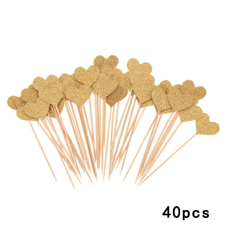 40pcs/set Bling Heart Shape Insert Cards With Toothpick For Wedding Birthday Party Cute Lovely Gifts Cake Decorations Cocktail Picks Handmade Heart Shape Bamboo Toothpicks - ALLURELATION - 508, Bamboo Toothpicks, Birthday, birthday toppers, cake decor, Cake Decorations, cake sticks, Cards With Toothpick, Cocktail Picks, colorful cake sticks, cute birthday sticks, cute heart sticks, Handmade Cake sticks, Heart Shape Bamboo Toothpicks, Heart Shape Insert Cards, party cake decor, sandwich sticks - Stevvex.com