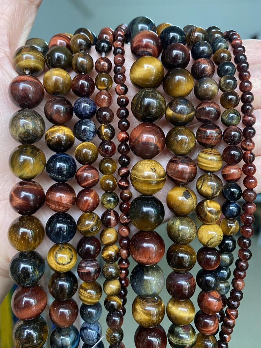 42 Style Natural Stone Beads 4 6 8 10mm Round Beads for Jewelry Making Bracelets Round Loose Beads for Jewelry Making Bracelet