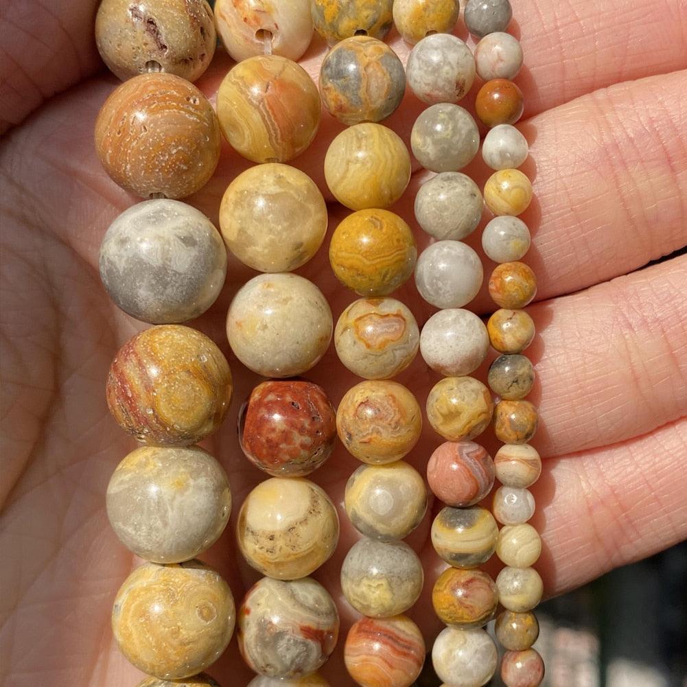 42 Style Natural Stone Beads 4 6 8 10mm Round Beads for Jewelry Making Bracelets Round Loose Beads for Jewelry Making Bracelet