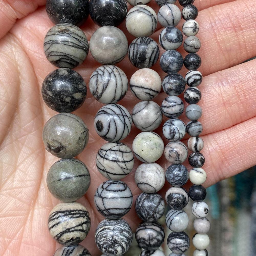 42 Style Natural Stone Beads 4 6 8 10mm Round Beads for Jewelry Making Bracelets Round Loose Beads for Jewelry Making Bracelet