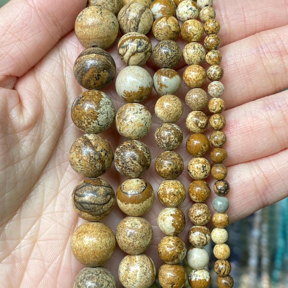 42 Style Natural Stone Beads 4 6 8 10mm Round Beads for Jewelry Making Bracelets Round Loose Beads for Jewelry Making Bracelet