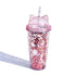 420ml Cat Ear Water Bottle For Girls With Double Wall With Straw Reusable Smoothie Cup Drinkware Cat Ear Shape Straw Cup Cute Summer Water Cup Creative Double Layer Water Bottle - My Store - - Stevvex.com