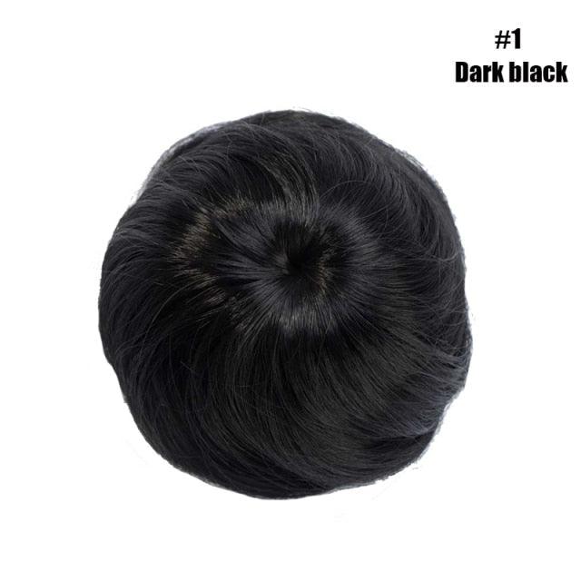 45g Hair Bun Women Chignon Synthetic Hair Extension Donut Chignon Roller Hairpieces Fake Hair Bun Drawstring Ponytail Clip in Hair Extension For Volumized Hair Buns For Girls