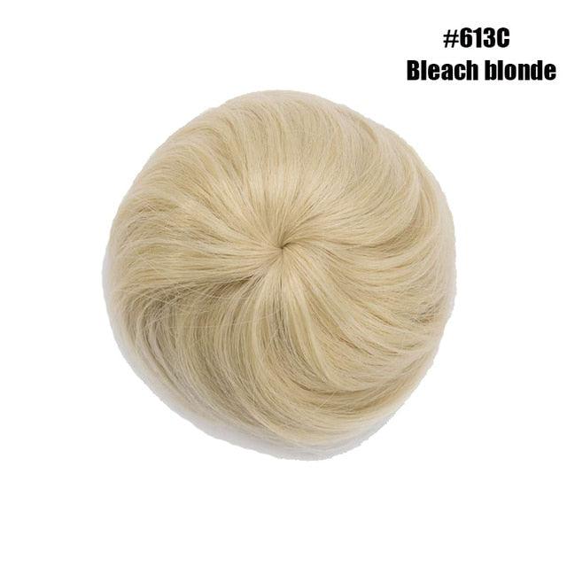 45g Hair Bun Women Chignon Synthetic Hair Extension Donut Chignon Roller Hairpieces Fake Hair Bun Drawstring Ponytail Clip in Hair Extension For Volumized Hair Buns For Girls