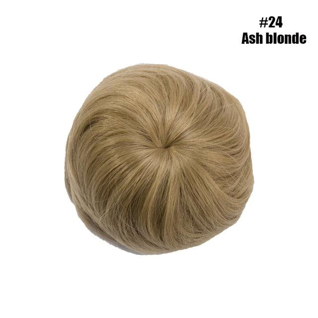 45g Hair Bun Women Chignon Synthetic Hair Extension Donut Chignon Roller Hairpieces Fake Hair Bun Drawstring Ponytail Clip in Hair Extension For Volumized Hair Buns For Girls