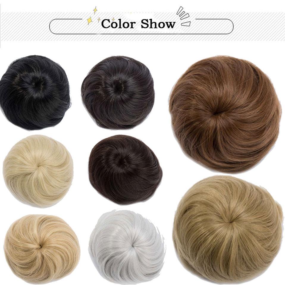 45g Hair Bun Women Chignon Synthetic Hair Extension Donut Chignon Roller Hairpieces Fake Hair Bun Drawstring Ponytail Clip in Hair Extension For Volumized Hair Buns For Girls