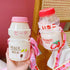 480ml Plastic Water Bottle Tour Drinking Bottle  Shape Cute Lovely Milk Carton Shaker Bottle for Kids / Girl /Adult Glass Fruit Water Bottle Without 480ml BPA Pretty Water Bottles of Strawberry Milk Heat Resistant Water Bottles