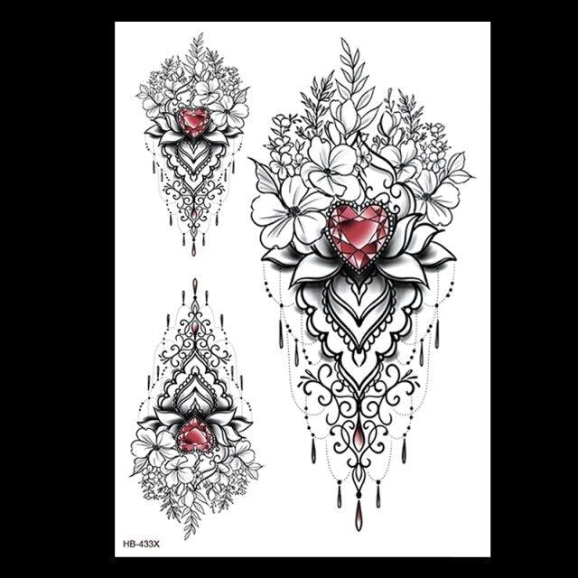 49 Sheets Waterproof Temporary Black Sketches Flowers Tattoo Stickers Flower Rose Tattoos For Women Adults - STEVVEX Beauty - 103, Arm Tattoo, Back Tattoo, Beauty, Big Flowers Tattoo, Big Tattoo, Black Tattoos, Body Tattoo, Fashion Tattoo, Flower Tattoo, Large Tattoo, Leg Tattoo, Lotus Tattoo, Luxury Tattoo, Men Tattoo, Modern Tattoo, Sketch Tattoo, Stylish Tattoo, Tattoo - Stevvex.com