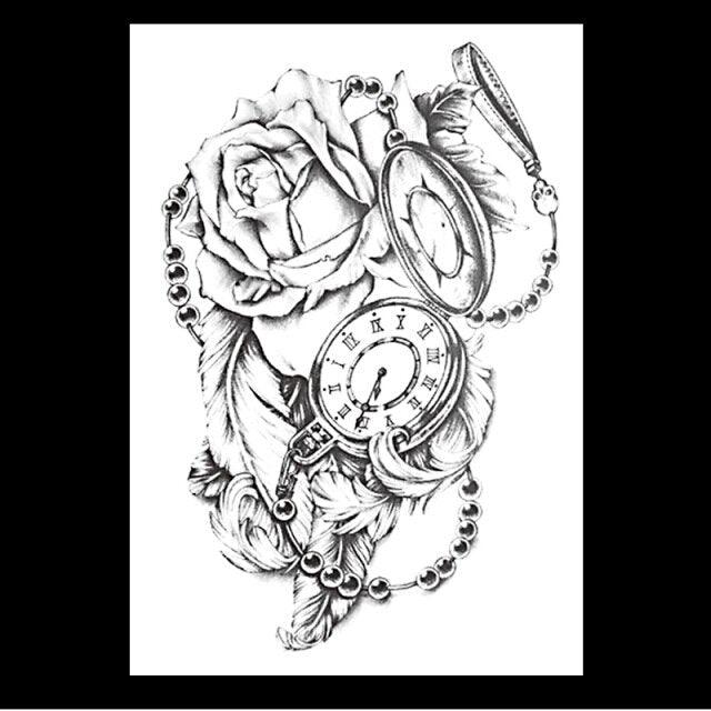 49 Sheets Waterproof Temporary Black Sketches Flowers Tattoo Stickers Flower Rose Tattoos For Women Adults - STEVVEX Beauty - 103, Arm Tattoo, Back Tattoo, Beauty, Big Flowers Tattoo, Big Tattoo, Black Tattoos, Body Tattoo, Fashion Tattoo, Flower Tattoo, Large Tattoo, Leg Tattoo, Lotus Tattoo, Luxury Tattoo, Men Tattoo, Modern Tattoo, Sketch Tattoo, Stylish Tattoo, Tattoo - Stevvex.com