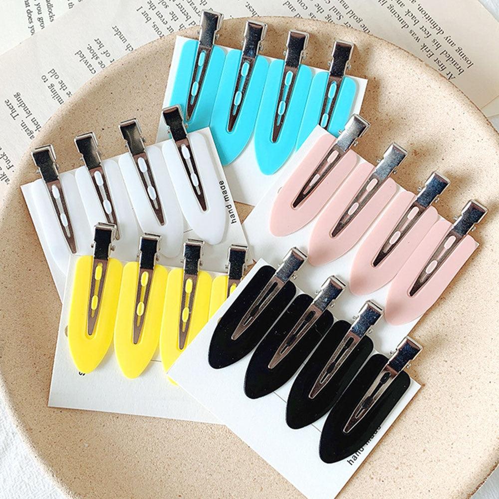 4pcs/1pc No Bend Seamless Hair Clips Side Bangs Fix Fringe Barrette Makeup Washing Face Accessories Women Girls Styling Hairpins Gorgeous Hair Accessories For Women