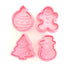 4Pcs/set Plastic Christmas Christmas Tree Halloween Pumpkin Ghost Theme Cookie Cutter Plunger Fondant Chocolate Mold Halloween Cookie Cutters Thanksgiving Fall Christmas Cookie Cutters Biscuit Mold 3D Mini Fondant Cookie Tools