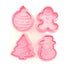 4Pcs/set Plastic Christmas Christmas Tree Halloween Pumpkin Ghost Theme Cookie Cutter Plunger Fondant Chocolate Mold Halloween Cookie Cutters Thanksgiving Fall Christmas Cookie Cutters Biscuit Mold 3D Mini Fondant Cookie Tools