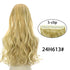 5 Clip In Hair Extension Heat Resistant Fake Hairpieces Long Wavy Hairstyles Synthetic Clip Golden On Hair Extensions Straight Hair Extensions with Invisible Fish Line Layered Hairpiece