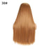 5 Clip In Hair Extension Heat Resistant Fake Hairpieces Long Wavy Hairstyles Synthetic Clip Golden On Hair Extensions Straight Hair Extensions with Invisible Fish Line Layered Hairpiece