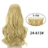 5 Clip In Hair Extension Heat Resistant Fake Hairpieces Long Wavy Hairstyles Synthetic Clip Golden On Hair Extensions Straight Hair Extensions with Invisible Fish Line Layered Hairpiece