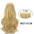 5 Clip In Hair Extension Heat Resistant Fake Hairpieces Long Wavy Hairstyles Synthetic Clip Golden On Hair Extensions Straight Hair Extensions with Invisible Fish Line Layered Hairpiece