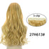 5 Clip In Hair Extension Heat Resistant Fake Hairpieces Long Wavy Hairstyles Synthetic Clip Golden On Hair Extensions Straight Hair Extensions with Invisible Fish Line Layered Hairpiece