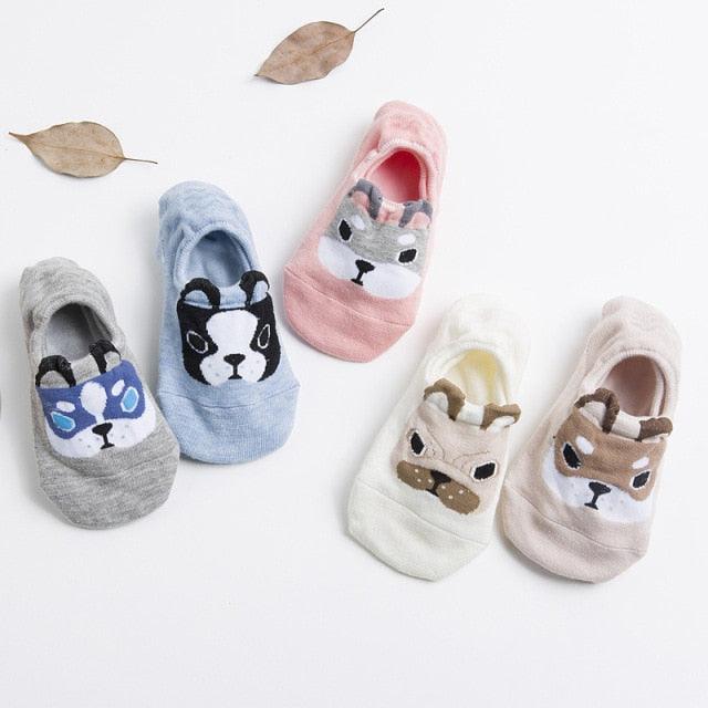 5 Pairs Cute Animal Spring Women Cotton Boat Socks Set Korean Style Funny Cat Dog Panda Low Cut Ankle Short Socks - ALLURELATION - 3D socks, 500, adult socks, animal socks, anime socks, ankle socks, boat socks, breathable socks, cartoon socks, casual socks, cat socks, colorful socks, cotton socks, cute socks, funny socks, girls socks, korean socks, low cut socks, panda socks, short socks, socks for women, womens socks - Stevvex.com