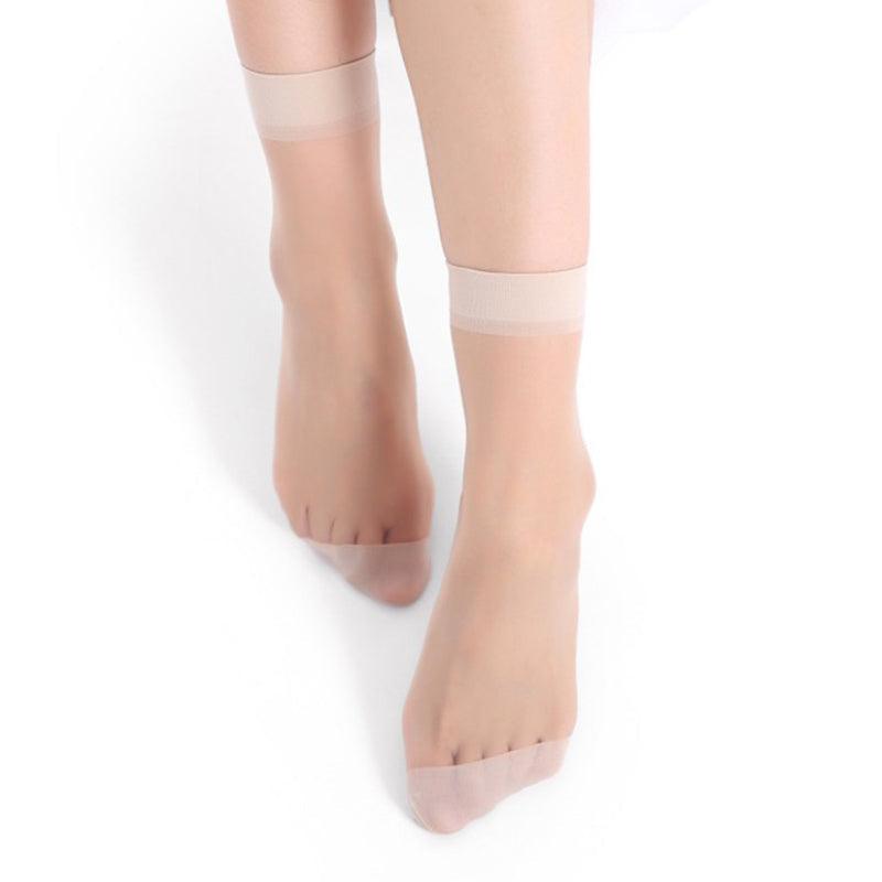 5 Pairs High Quality Women Velvet Socks Pack Female Summer Thin Silk Transparent Ankle Nylon Socks Set For Women