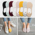 5 Pairs Women Cotton Low Cut Socks Solid Snowflake Soft Summer Silicone Non-slip Deep Mouth Prevent Heel Loss Slipper Socks For Women