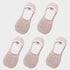 5 Pairs Women Cotton Low Cut Socks Solid Snowflake Soft Summer Silicone Non-slip Deep Mouth Prevent Heel Loss Slipper Socks For Women