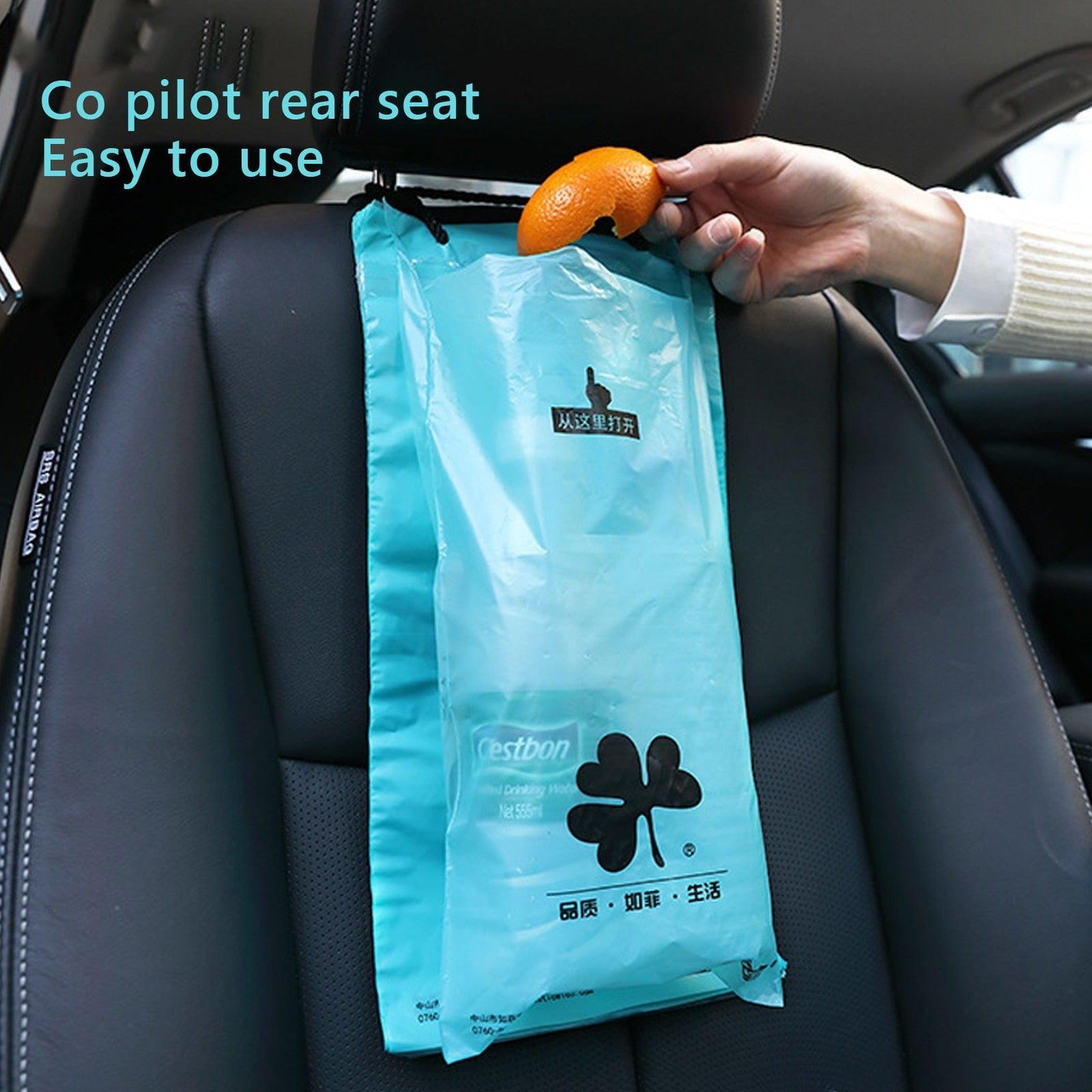 50 Pcs Disposable Self-Adhesive Car Biodegradable Trash Rubbish Holder Garbage Storage Bag For Auto Vehicle Office Kitchen Eco Friendly  Car-Mounted Kitchen Waste Bags