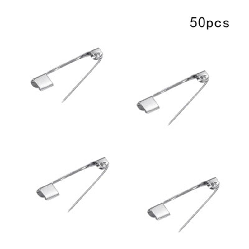 50 Pcs/Lot 15 20 25 30 35 mm 40mm Brooch Clip Base Pin Safety Pin Brooch Set Blank Base For Jewelry Making Supplies Bar Pins Brooch Pin Backs Safety Clasp Gold and Silver Safety Pins