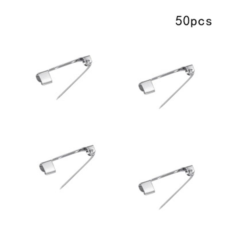 50 Pcs/Lot 15 20 25 30 35 mm 40mm Brooch Clip Base Pin Safety Pin Brooch Set Blank Base For Jewelry Making Supplies Bar Pins Brooch Pin Backs Safety Clasp Gold and Silver Safety Pins