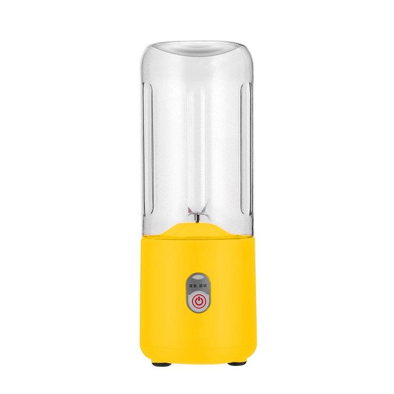 500Ml Portable Blender 6 Blades Usb Rechargeable Fresh Fruit Juice Mixer Electric Shake Cup Cute Blender Smoothie Ice Crush Cup Electric Juicer Machines Stainless Steel Blade for Smoothies Lemon Orange Lime Fruit USB Rechargeable Mixer