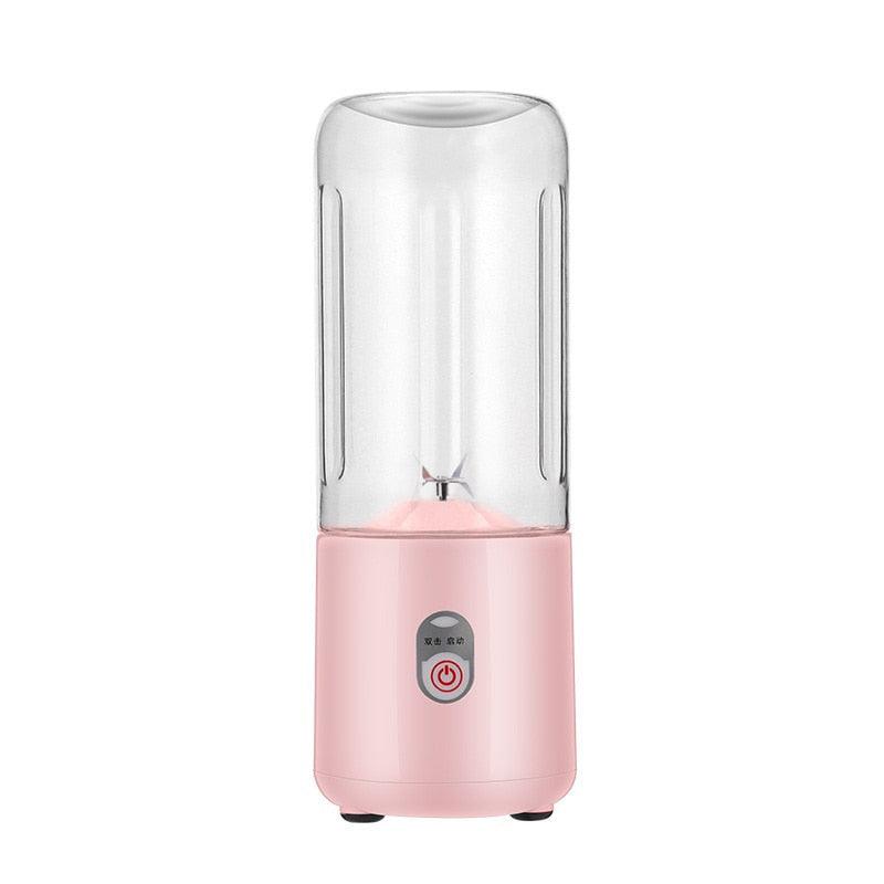 500Ml Portable Blender 6 Blades Usb Rechargeable Fresh Fruit Juice Mixer Electric Shake Cup Cute Blender Smoothie Ice Crush Cup Electric Juicer Machines Stainless Steel Blade for Smoothies Lemon Orange Lime Fruit USB Rechargeable Mixer