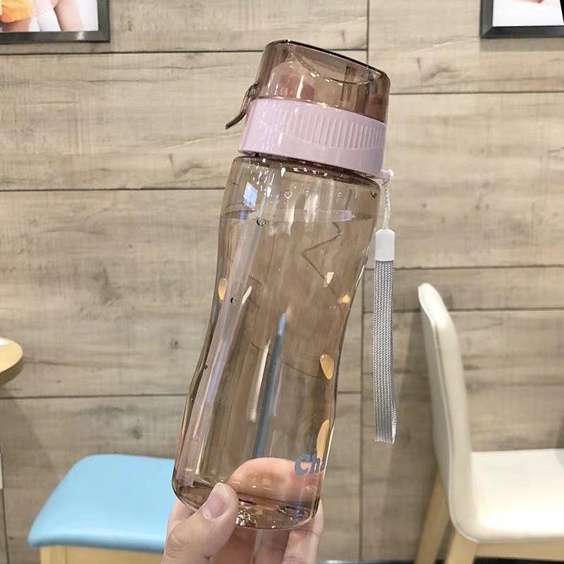 500ML Portable Large-capacity Water Bottle Sports Straw Cups Student Plastic Water Cups Drop-resistant Leak-proof Water Bottle with Straw Outdoor Water Bottle Plastic Portable Water Cup Dinkware