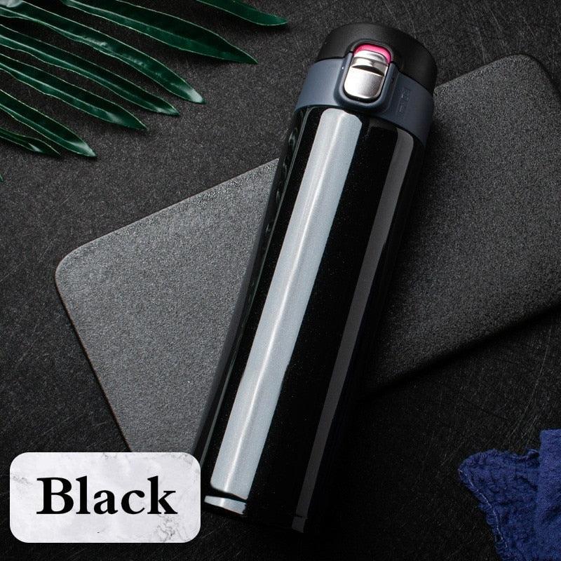 500ML Stainless Steel Bouncing Cover Vacuum Flask Thermos Cup Coffee Tea Milk Bottle vacuum flask 500ml Stainless Steel Water Bottle Leak-Proof Bounce Cover Home Office Water Bottle