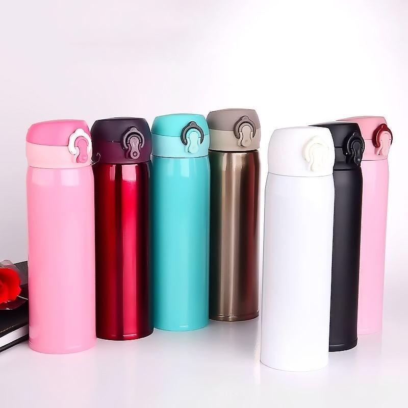 500ml Stainless Steel Thermos Coffee Mug Water Bottle Portable Vacuum Stainless Steel Bouncing Lid Vacuum Flask Custom Starry Sky Cold Insulation Bottle Business Gift Creative Insulated Water Bottle