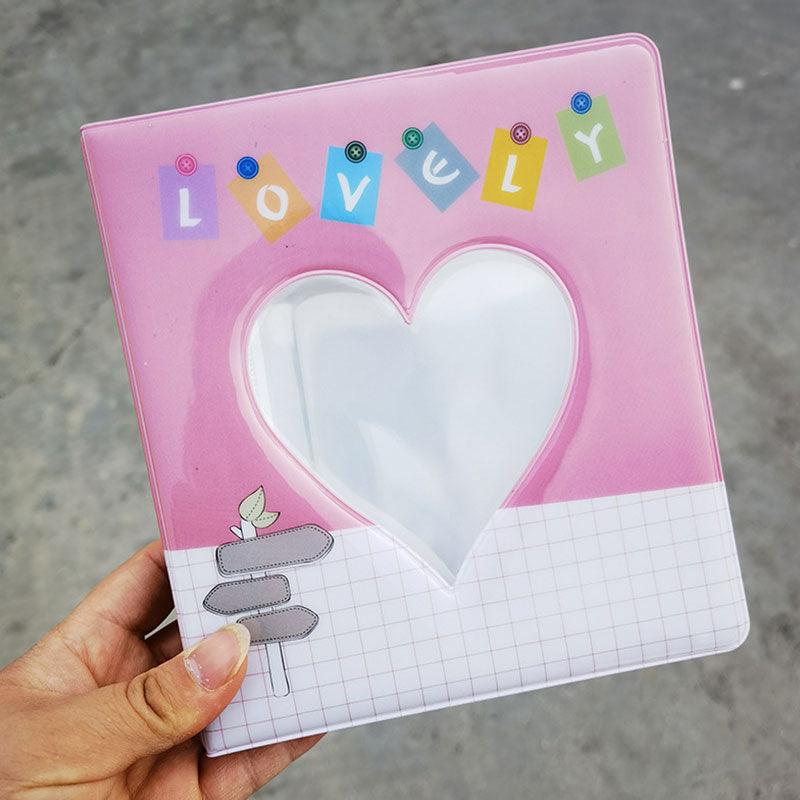 50/100 Pockets Photo Album Hollow Heart Mini Photocard Holder 4/6 Inches Card Binder & Stickers Storage Business Card Bag Polaroid Book Album Gifts For Valentines Day