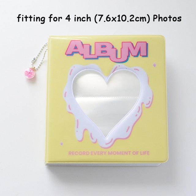 50/100 Pockets Photo Album Hollow Heart Mini Photocard Holder 4/6 Inches Card Binder & Stickers Storage Business Card Bag Polaroid Book Album Gifts For Valentines Day